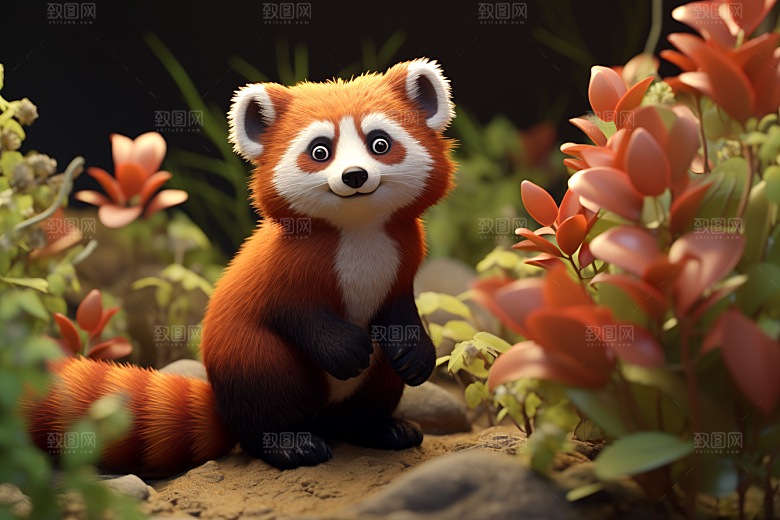 可爱动物童趣立体模型