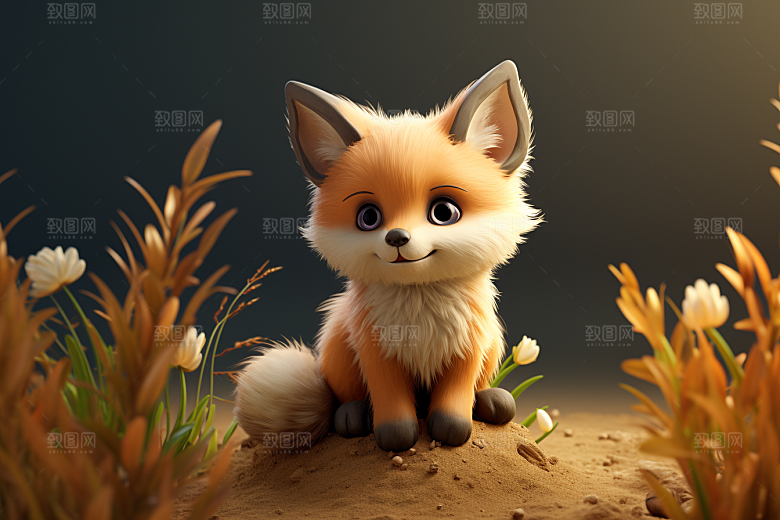 可爱动物3D立体模型