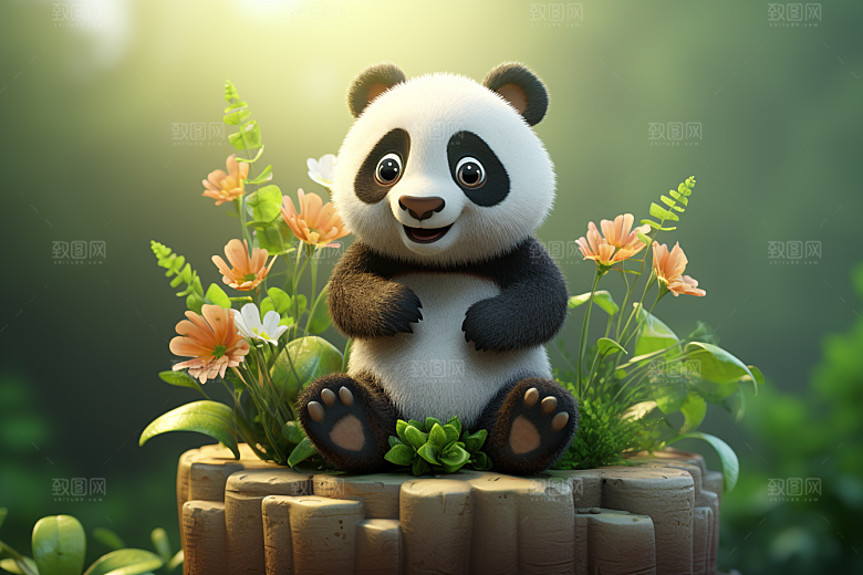 可爱动物3D拟人模型