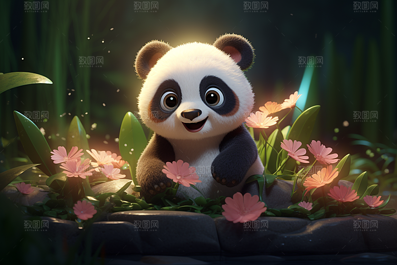 可爱动物高清森林模型