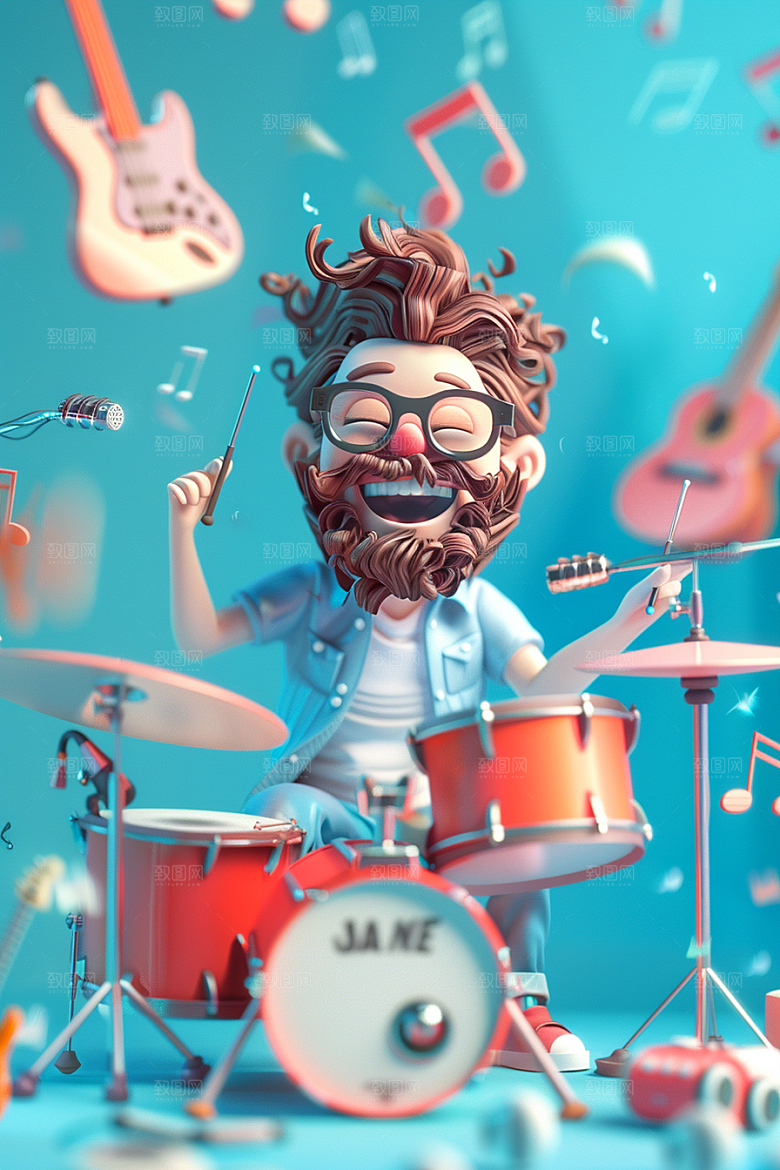 数码产品创意卡通模型3D素材