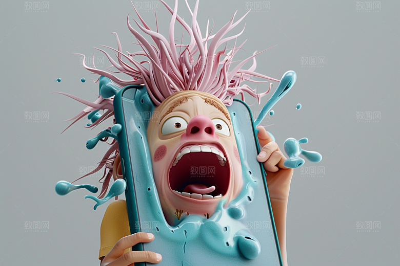 数码卡通人物数码设备幻想模型