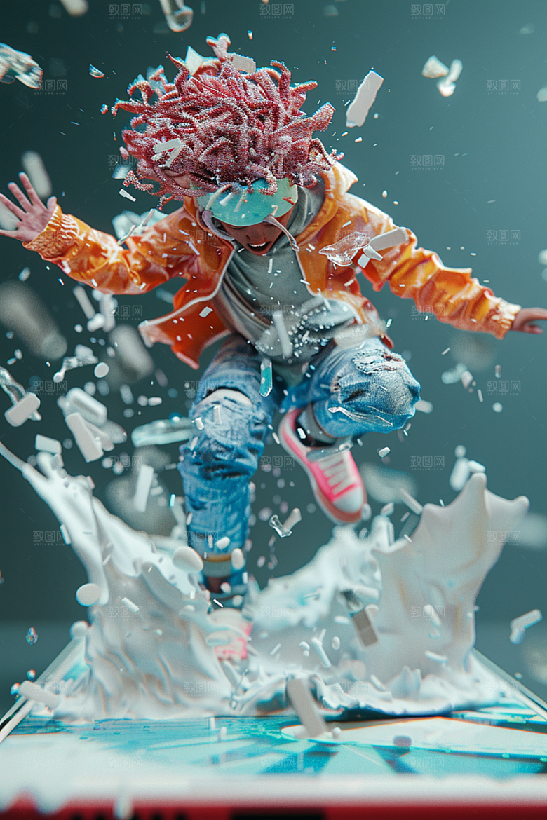 数码卡通人物立体3D模型