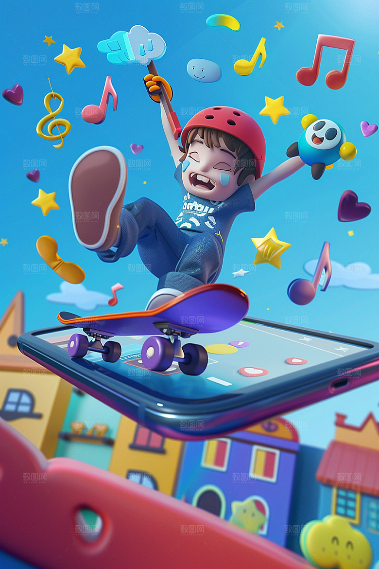 数码卡通人物3D立体模型
