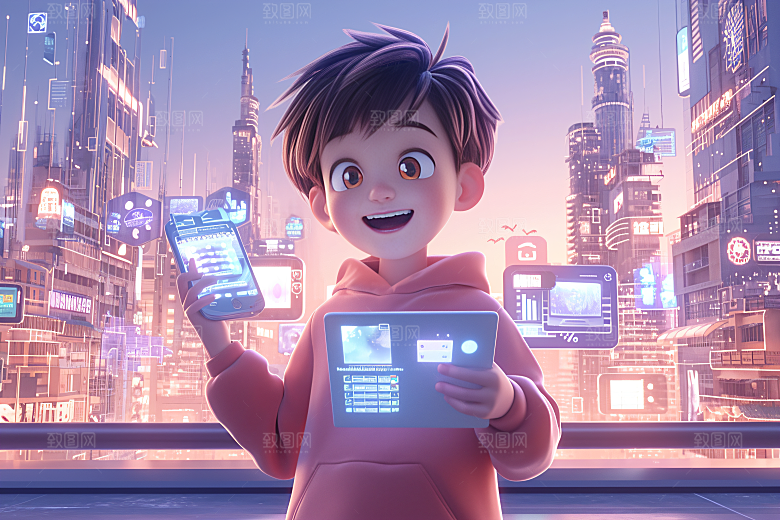 科技少年电子未来模型