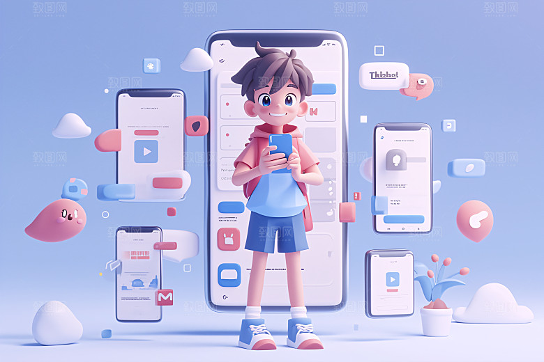科技少年APP卡通模型