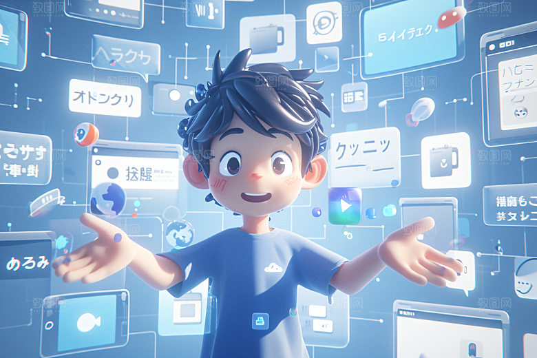 科技少年高清C4D模型