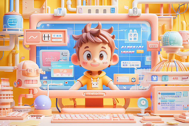 科技少年未来科技感模型
