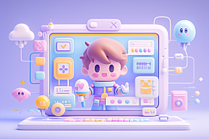 科技少年电子立体模型