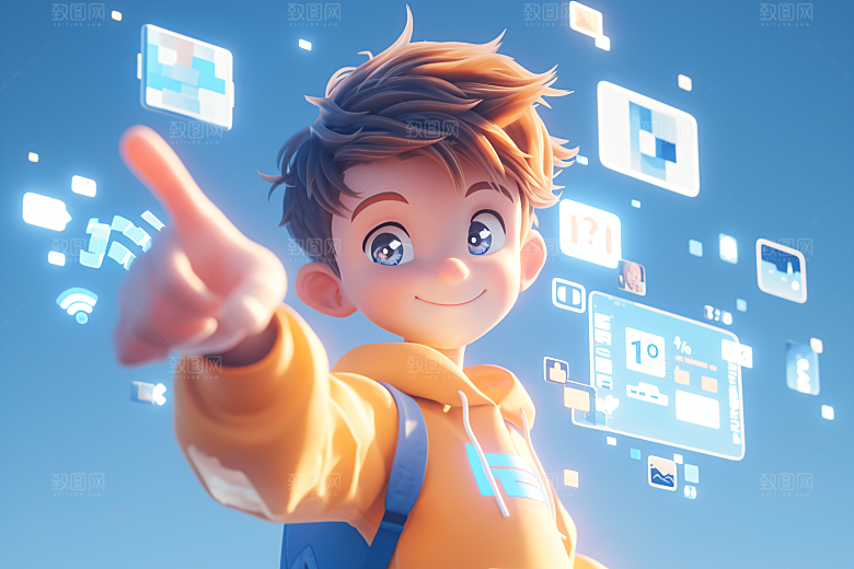 科技少年高清科技感模型