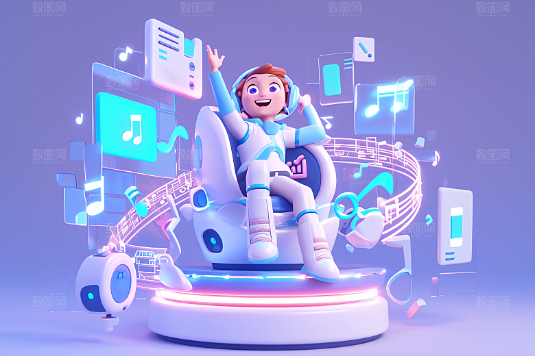 科技少年科技感未来模型