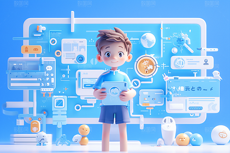科技少年未来C4D模型