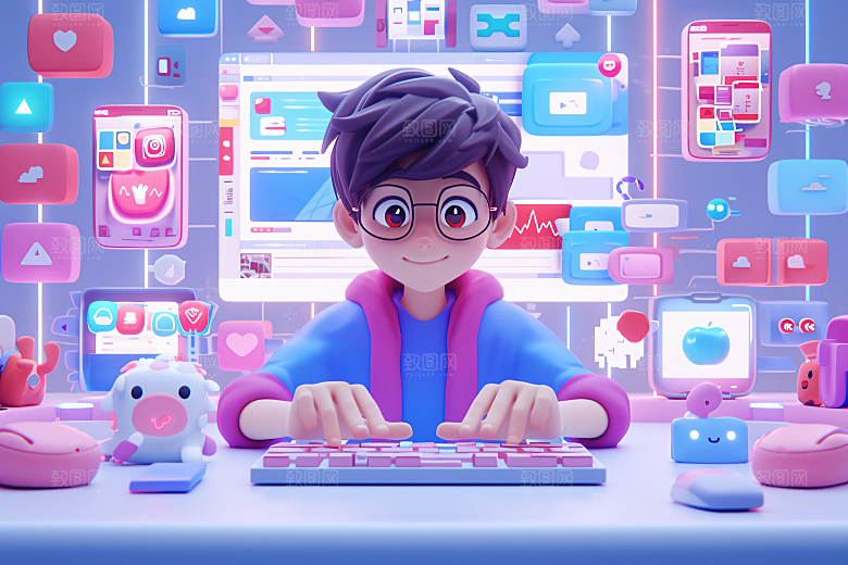 科技少年科幻C4D模型