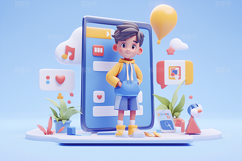 科技少年科技感电子模型