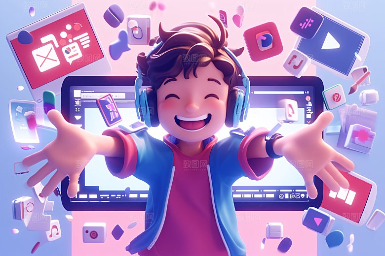 科技少年电子数码模型