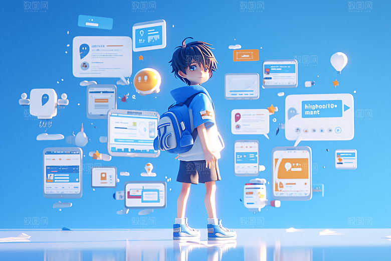 科技少年科技感电子模型