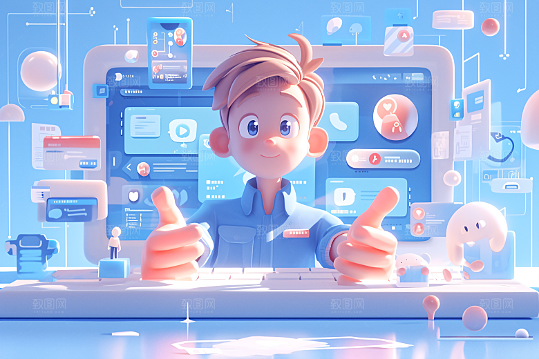 科技少年APP卡通模型