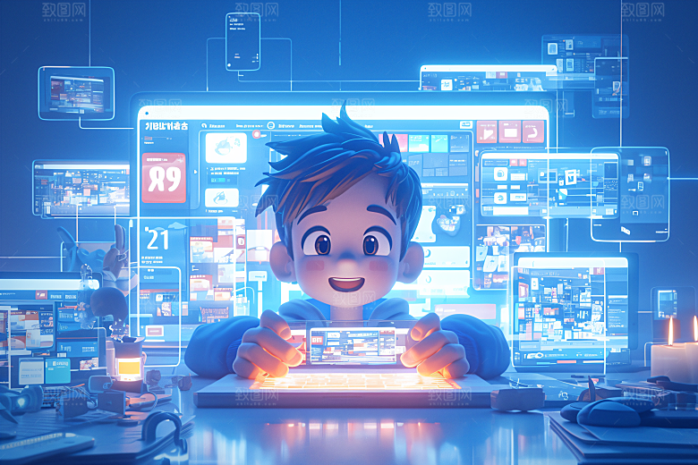 科技少年3D数码模型
