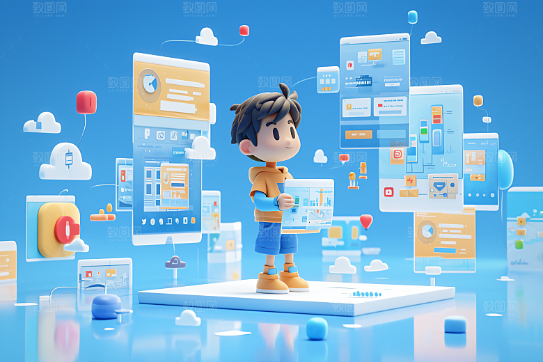 科技少年数码3D模型