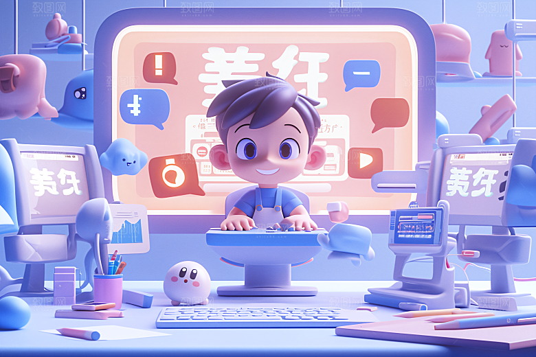 科技少年数字数码模型