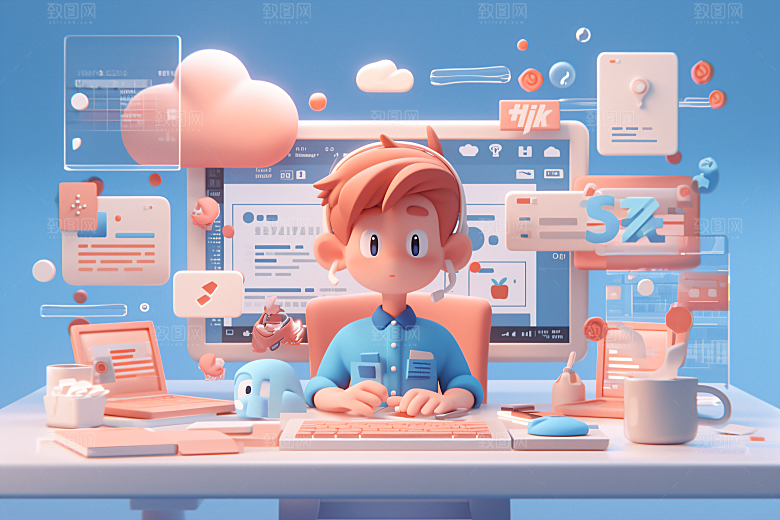 科技少年人物3D模型