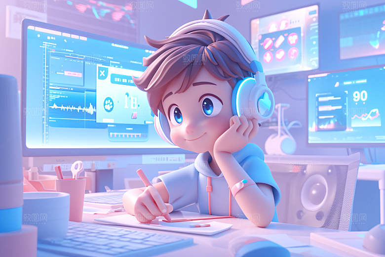 科技少年电子立体模型