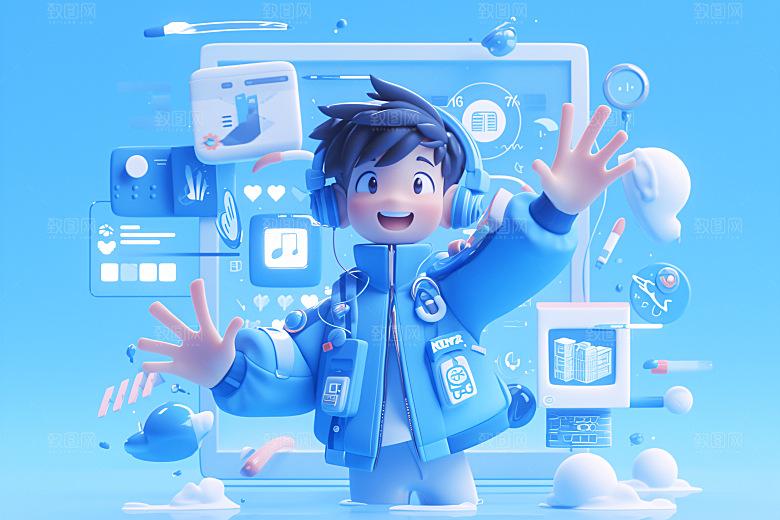 科技少年C4D未来模型