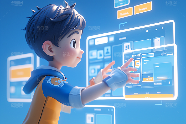 科技少年3D数码模型