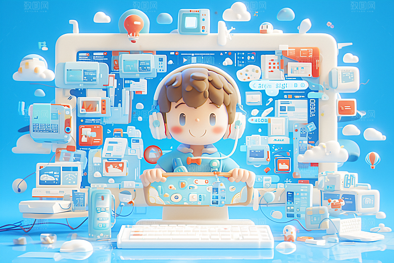 科技少年科技感高清模型