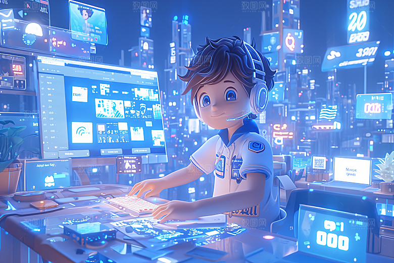 科技少年C4D电子模型