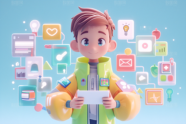 科技少年APP科技感模型