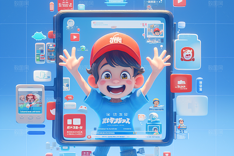 科技少年人物APP模型