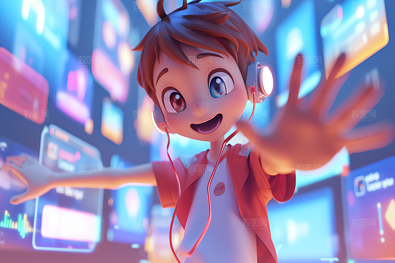科技少年C4D电子模型