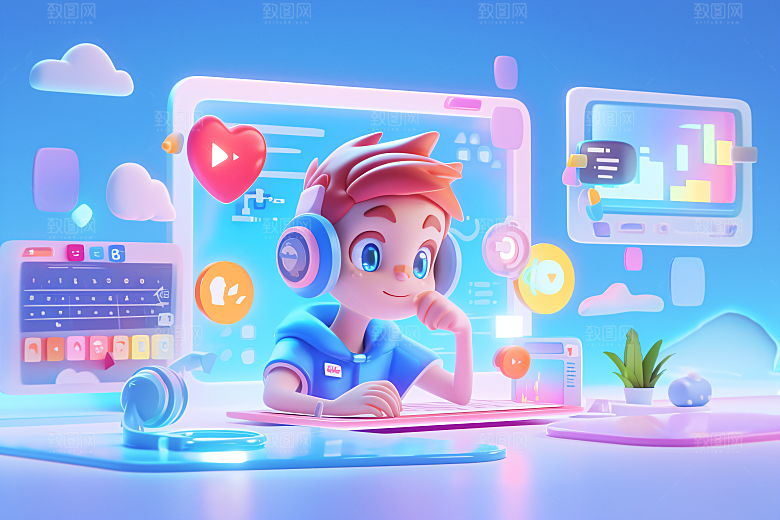 科技少年C4D电子模型