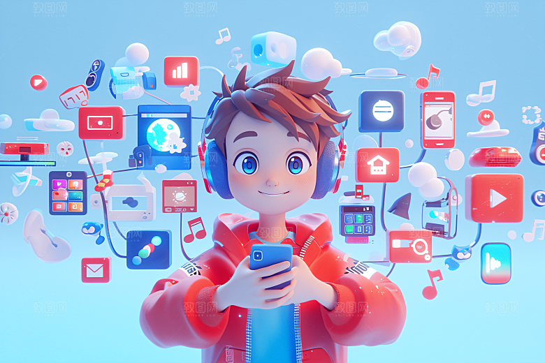 科技少年人物电子模型