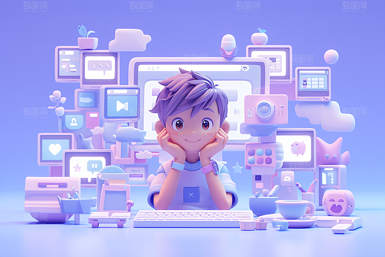科技少年C4D数码模型