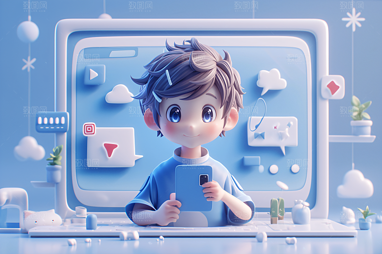 科技少年电子3D模型