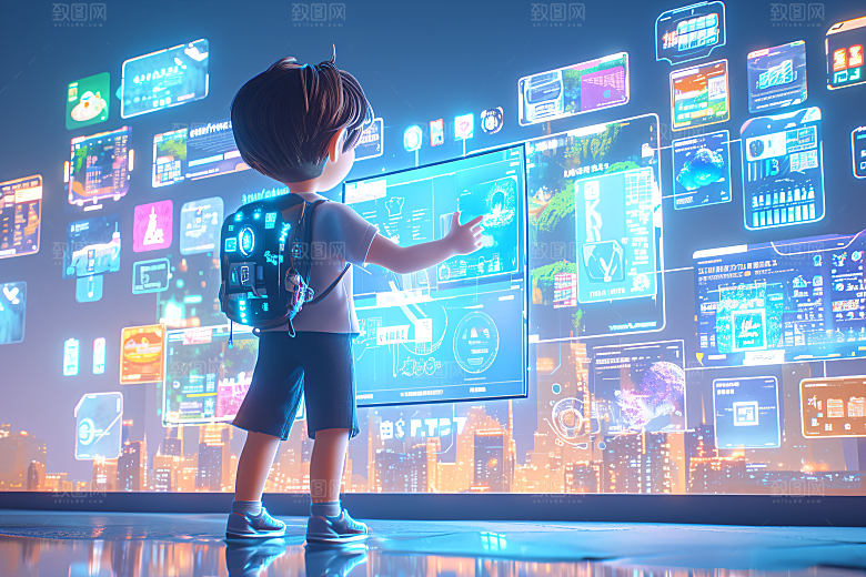 科技少年高清立体模型