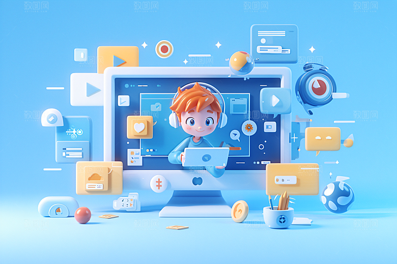 科技少年人物APP模型