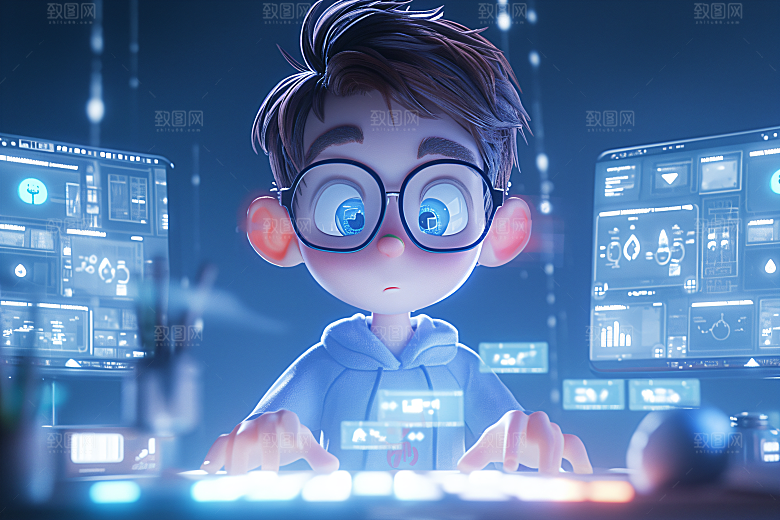 科技少年科技感立体模型