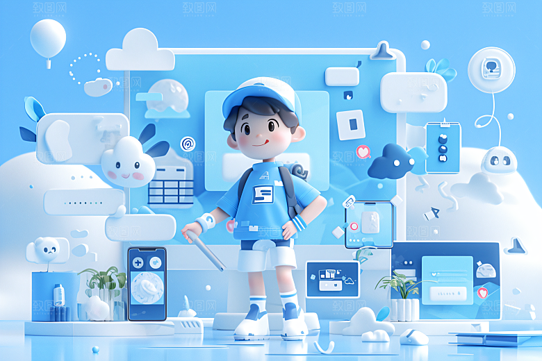 科技少年高清C4D模型