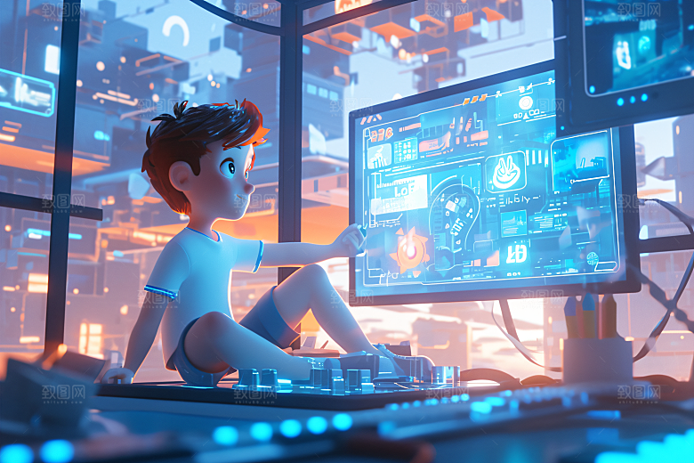 科技少年电子未来模型