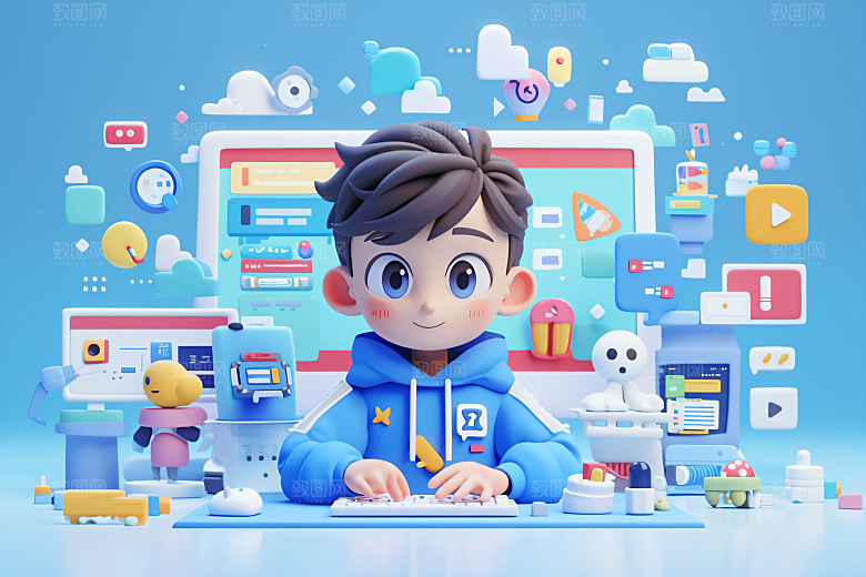 科技少年APP科技感模型
