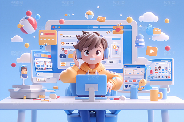 科技少年科技感APP模型