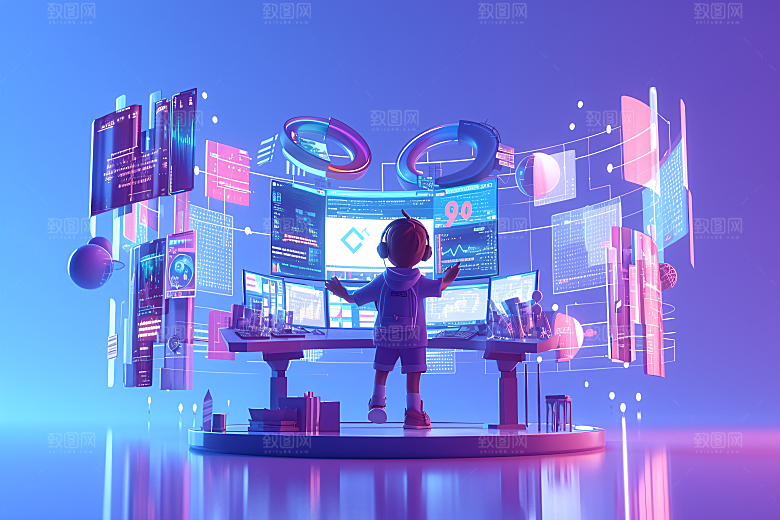 科技少年数据立体模型