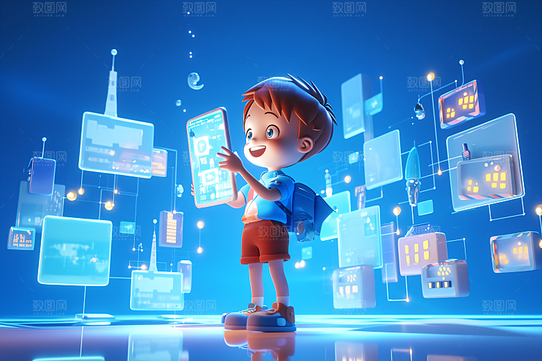科技少年科技感电子模型