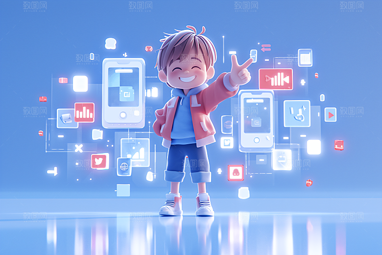 科技少年电子APP模型