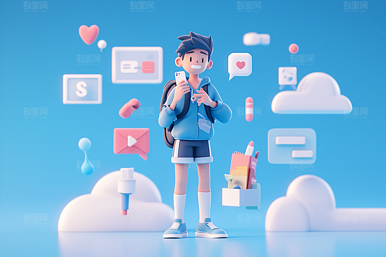 科技少年人物APP模型