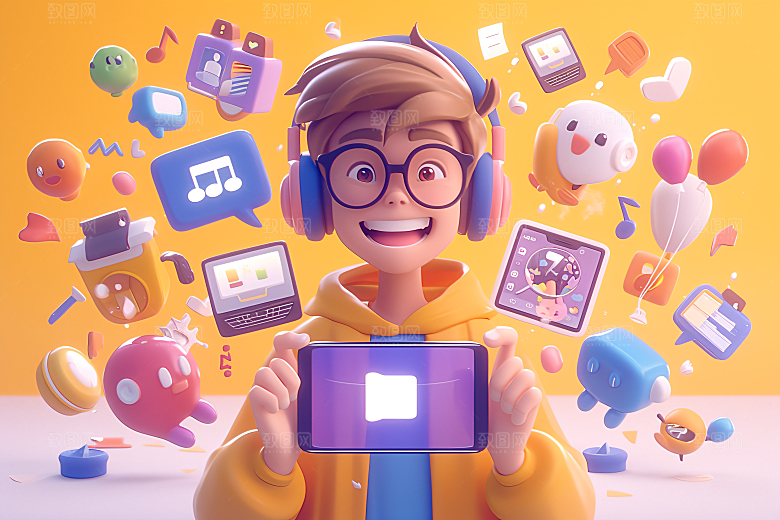 科技少年科技感APP模型