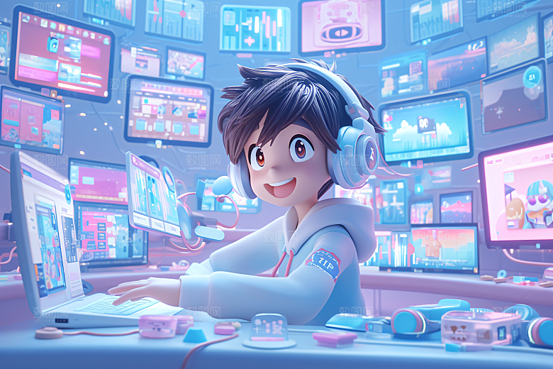 科技少年数码3D模型